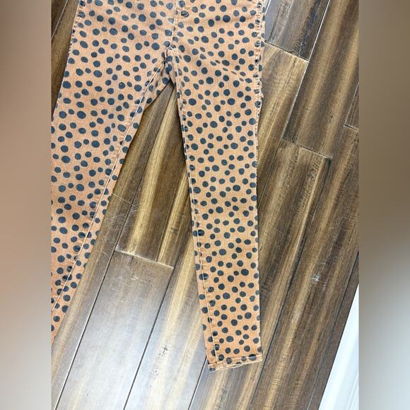 Size 23 MADEWELL 10" High-Rise Skinny Jeans in Leopard Tan Cut - Picture 5 of 10